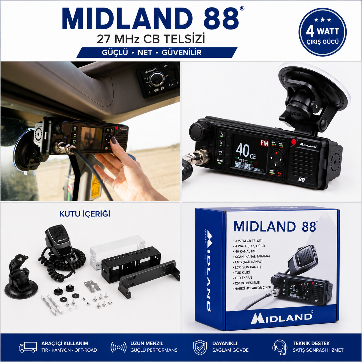 Midland 88 CB Telsiz / 27 mhz